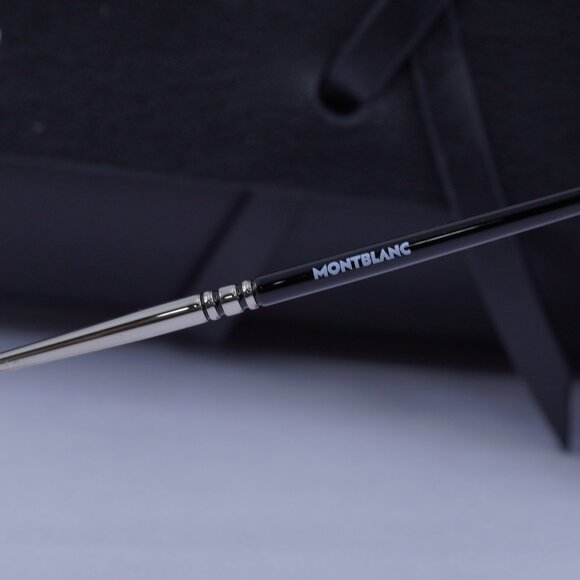 Montblanc MB0129O 001 Geometric Eyeglasses 49mm – Silver - Picture 8 of 10